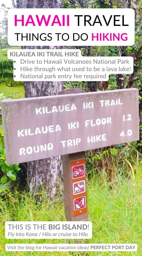 kilauea iki crater trail. best hawaii hikes on the big island