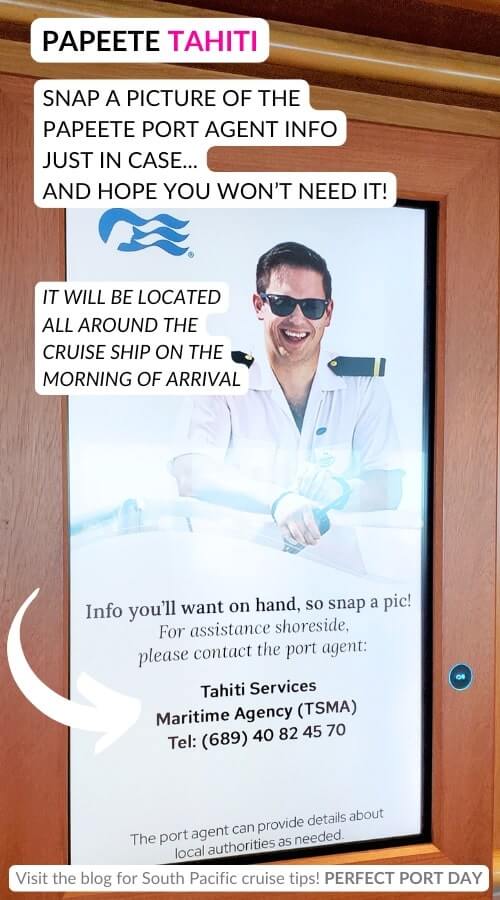 papeete cruise port agent info