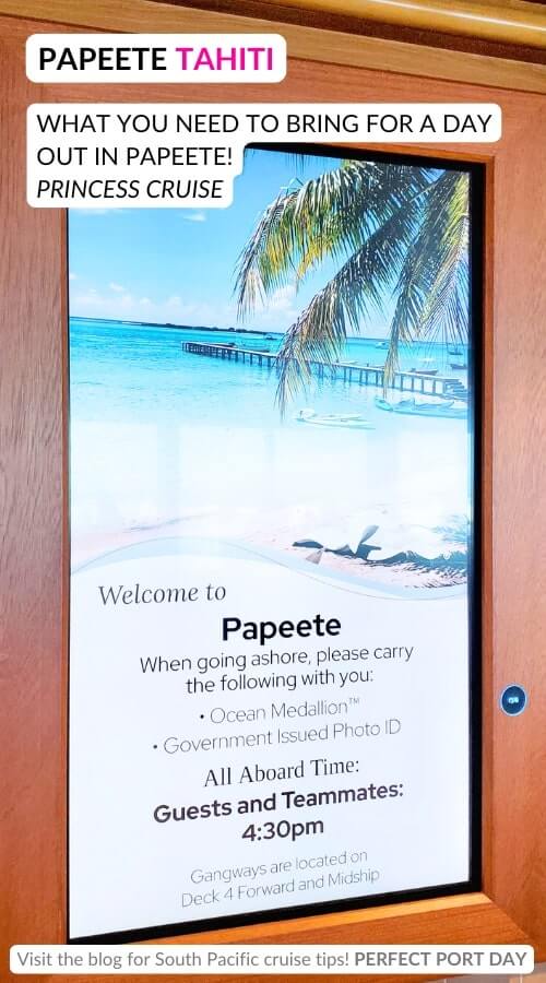 papeete cruise port time in port