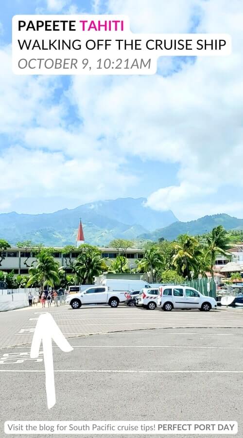 walking from papeete cruise port to town