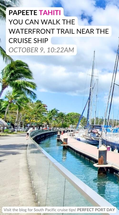 walking from papeete cruise port things to do. papeete waterfront trail