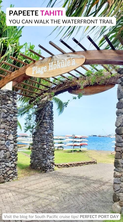 walking in papeete: hokulea beach. plage hokulea